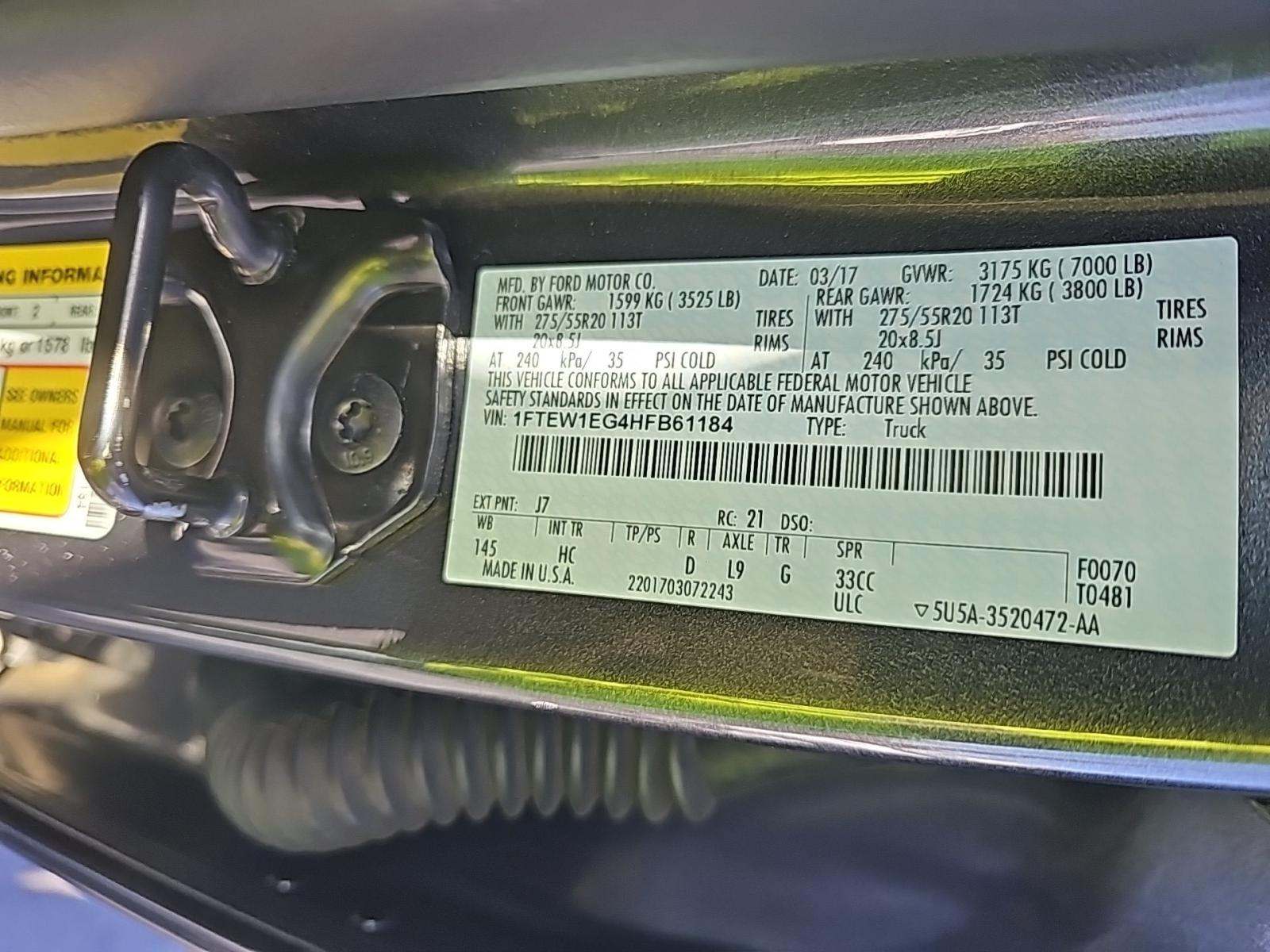 2017 Ford F-150 Lariat AWD