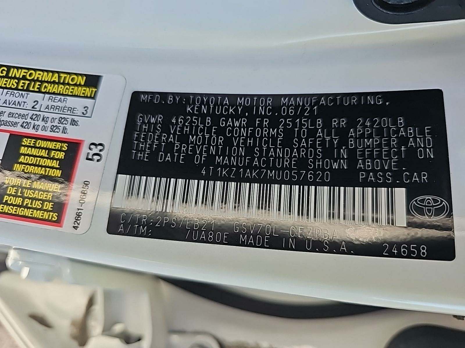 2021 Toyota Camry TRD FWD