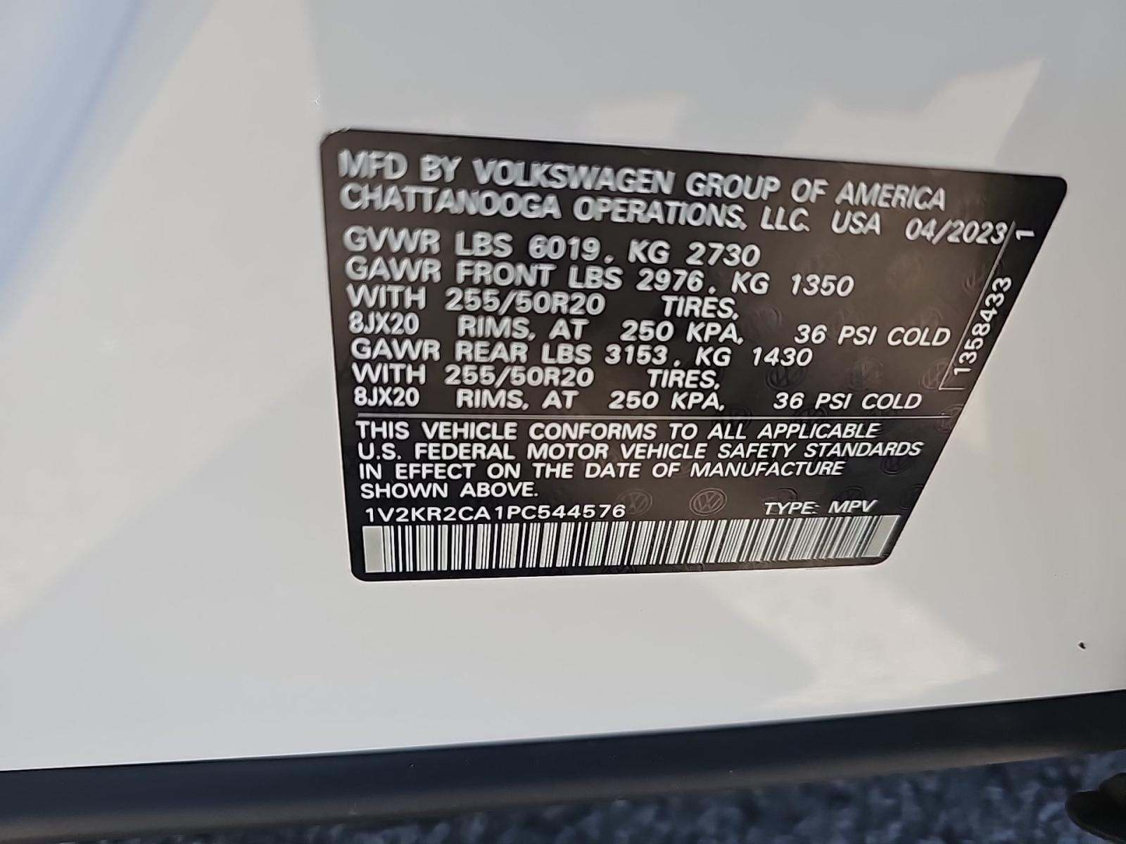 2023 Volkswagen Atlas 3.6L SE AWD