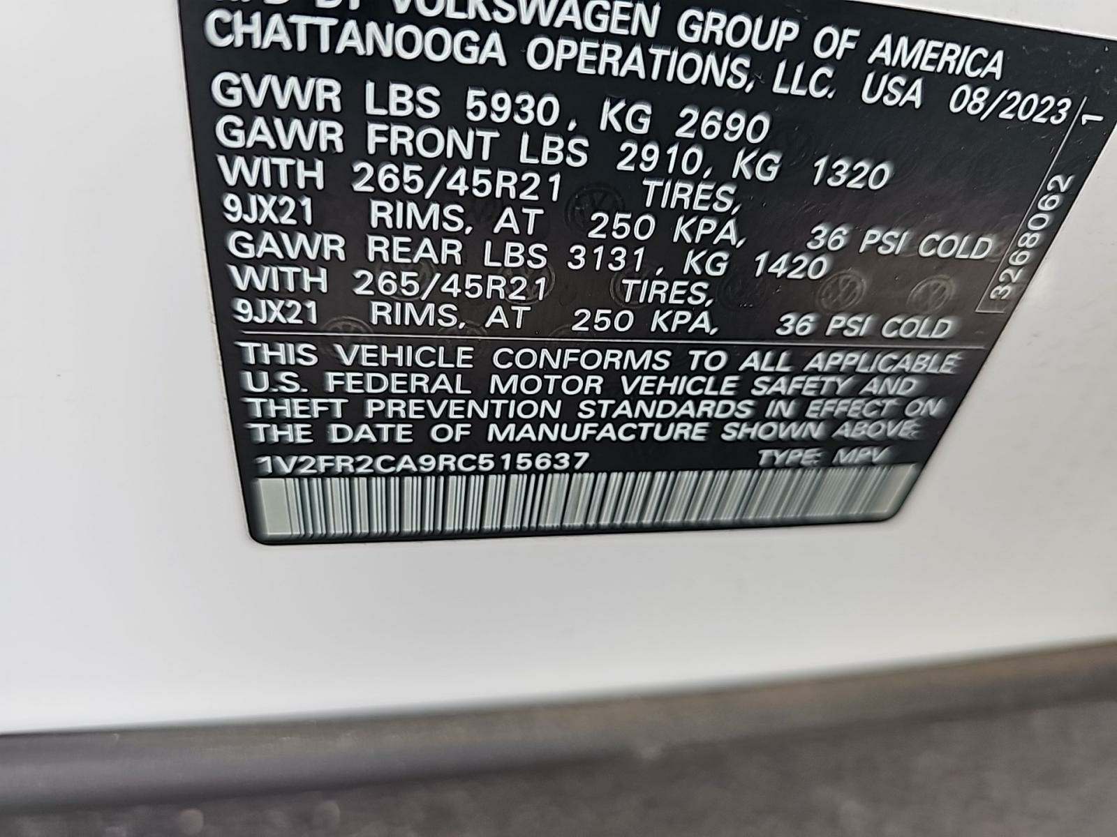 2024 Volkswagen Atlas 2.0T SEL Premium R-Line AWD