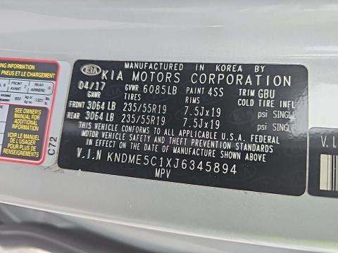 2018 Kia Sedona SXL FWD