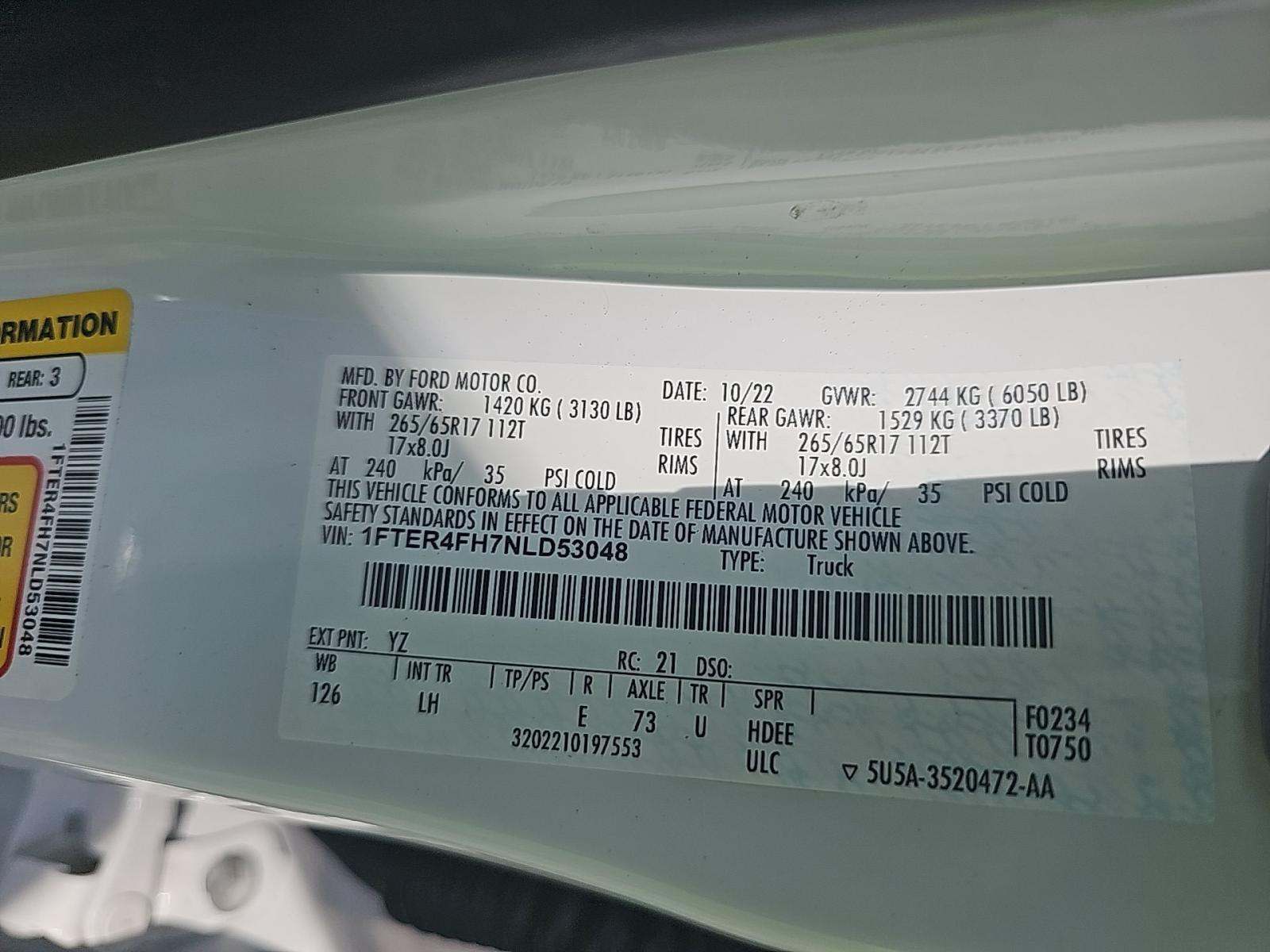 2022 Ford Ranger XL AWD