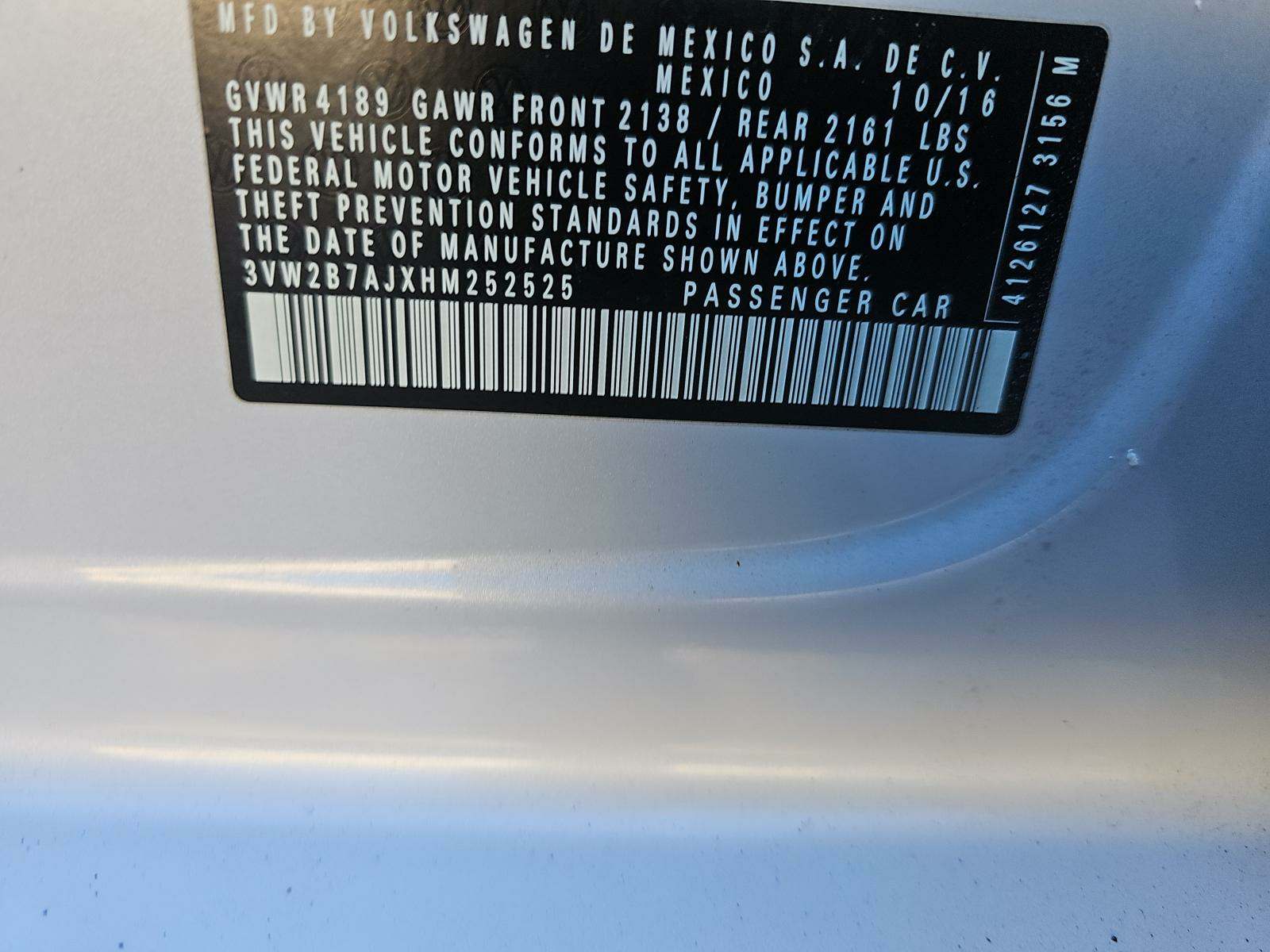 2017 Volkswagen Jetta 1.4T S FWD