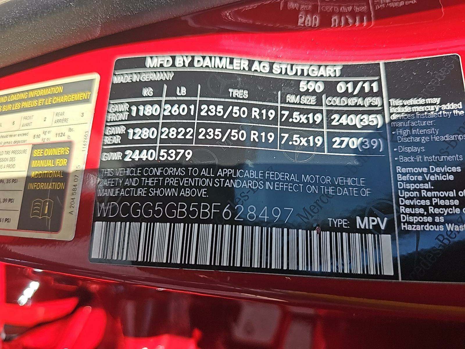 2011 Mercedes-Benz GLK-Class GLK 350 RWD