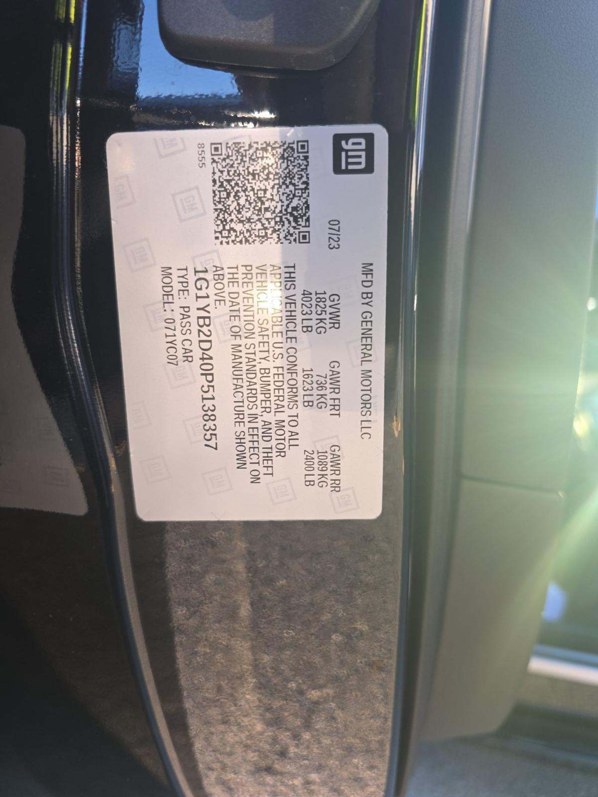 2023 Chevrolet Corvette Stingray RWD