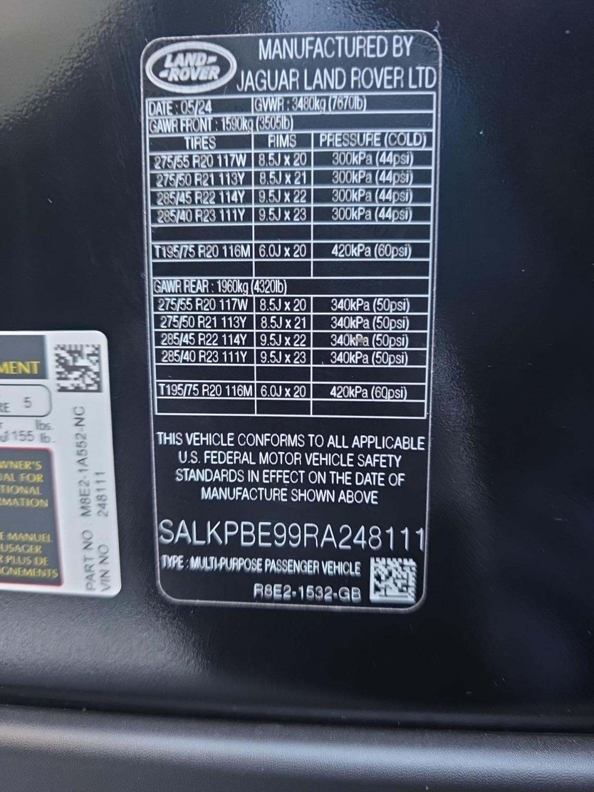 2024 Land Rover Range Rover SE LWB AWD