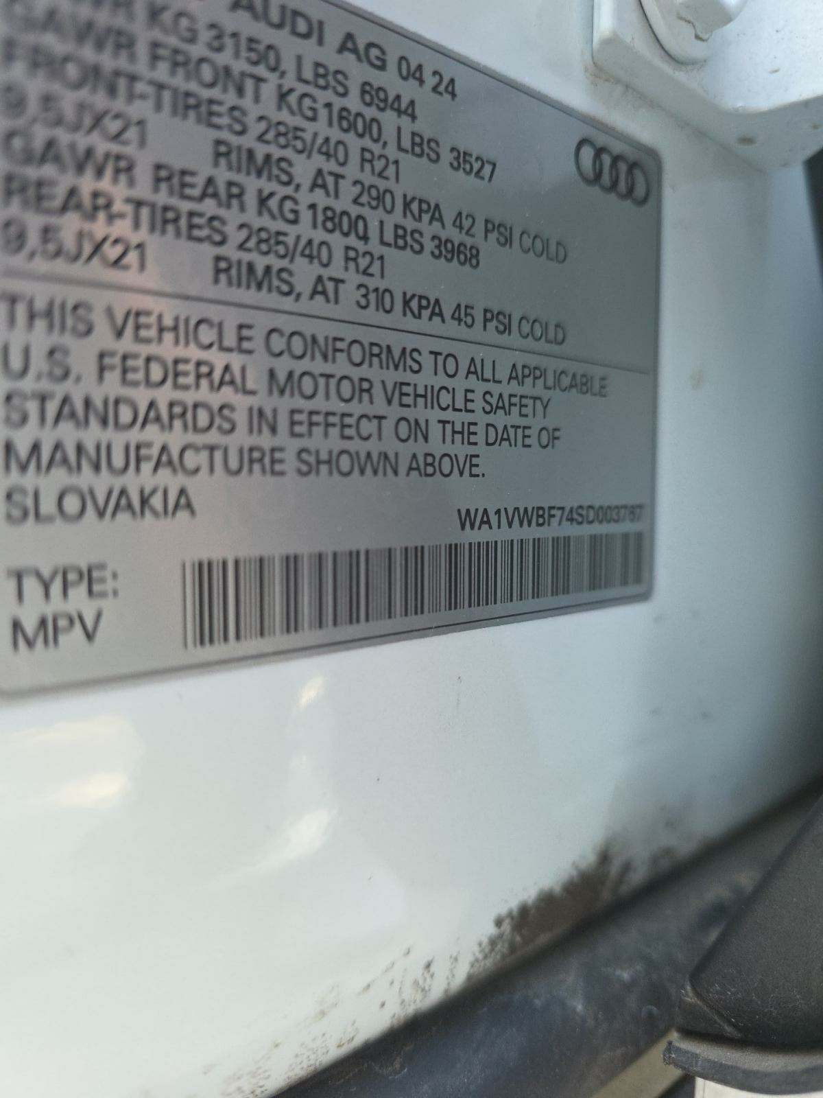 2025 Audi SQ7 Prestige AWD