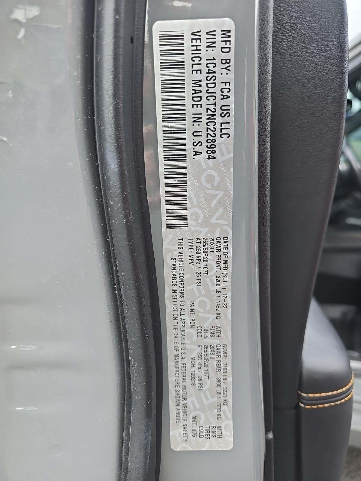 2022 Dodge Durango Orange Sport AWD