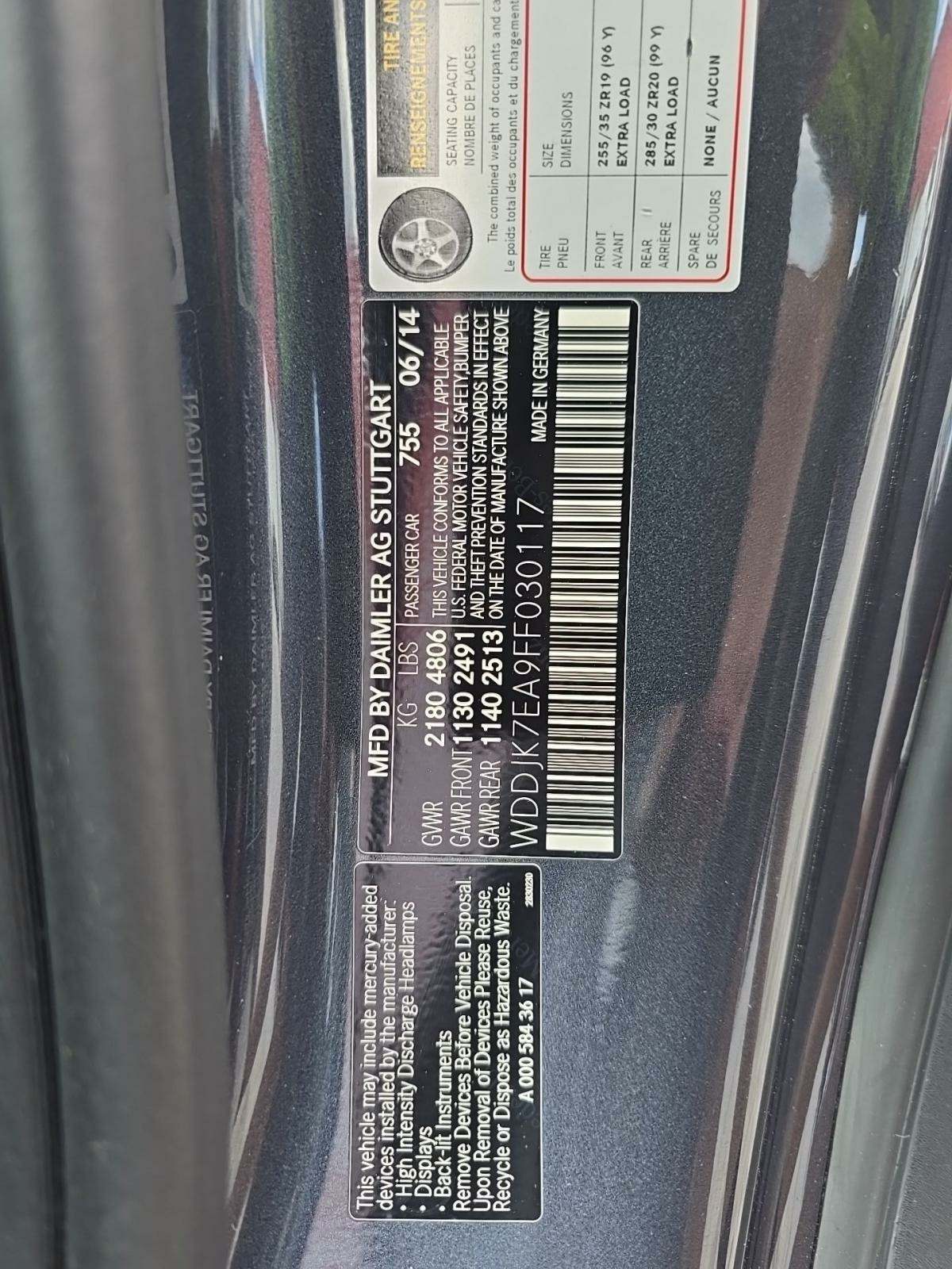 2015 Mercedes-Benz SL-Class SL 63 AMG RWD