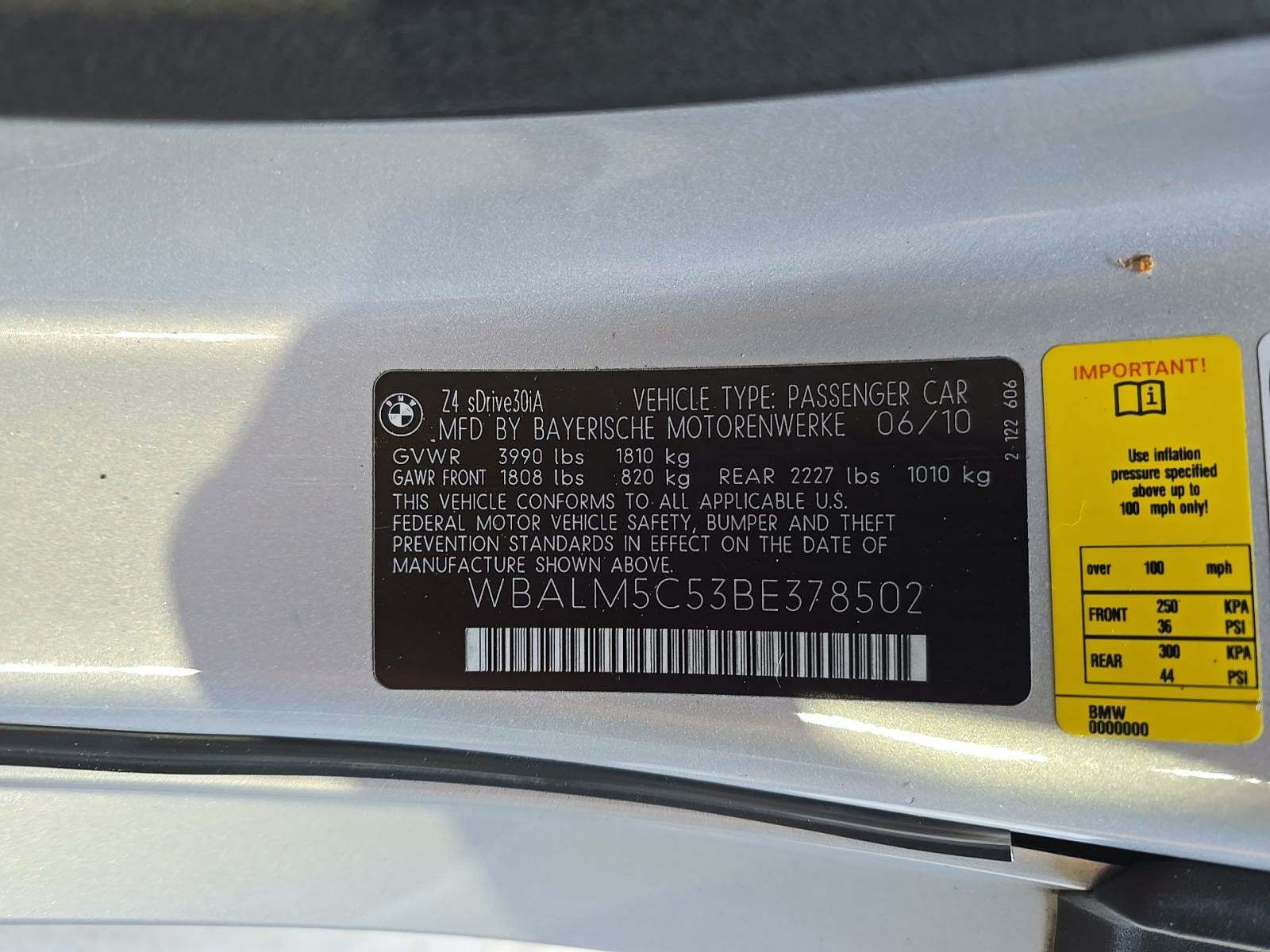 2011 BMW Z4 sDrive30i RWD