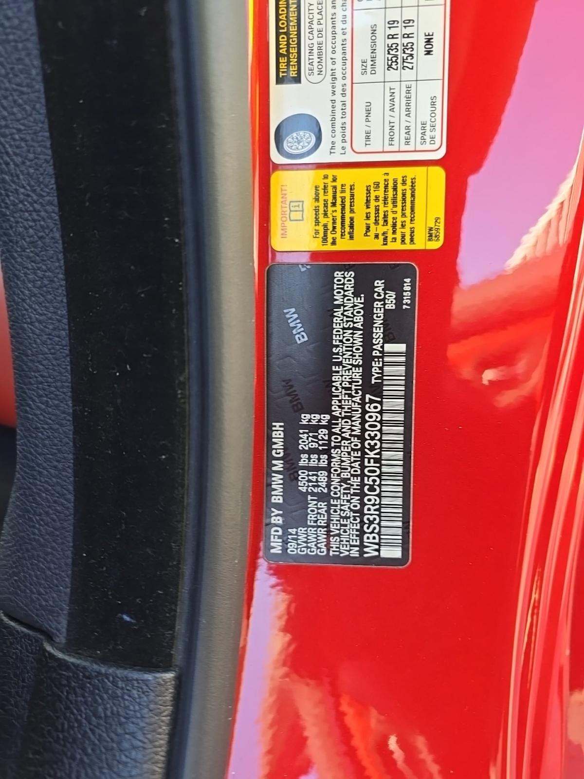 2015 BMW M4 Base RWD