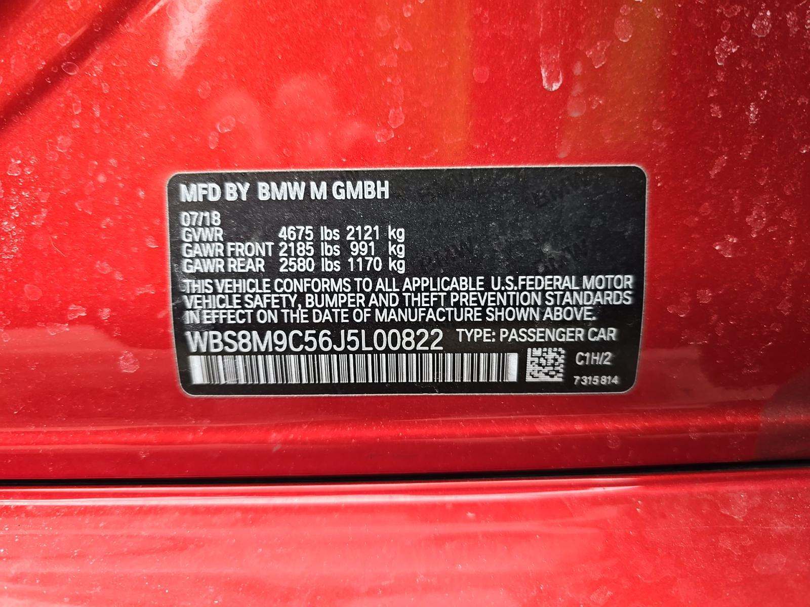 2018 BMW M3 Base RWD