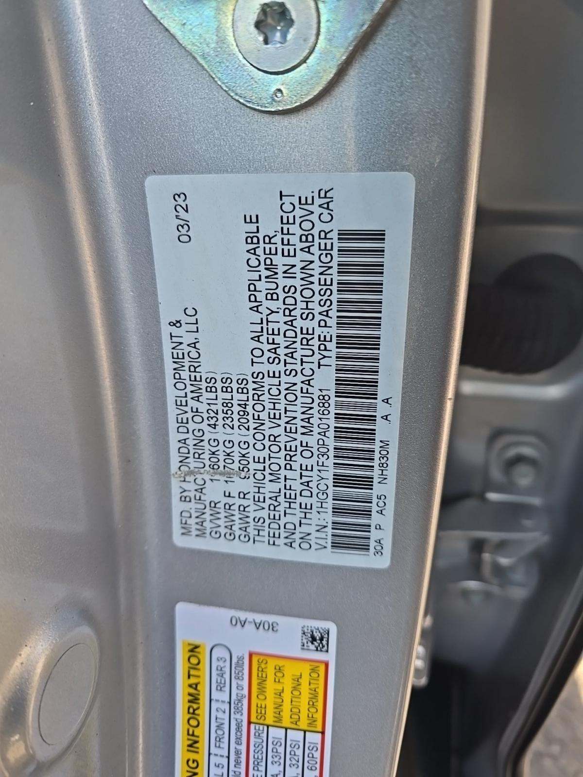 2023 Honda Accord EX FWD