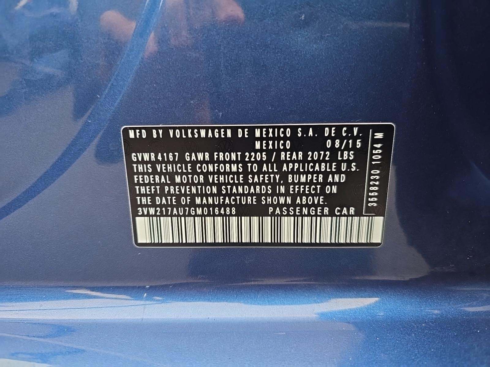 2016 Volkswagen Golf 1.8T S FWD