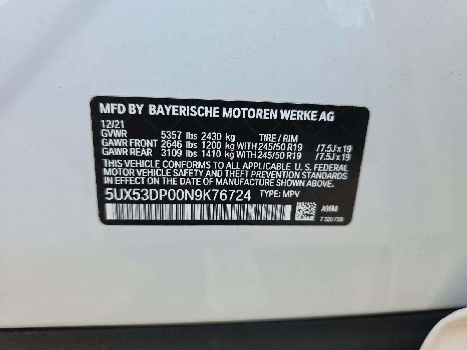 2022 BMW X3 xDrive30i AWD