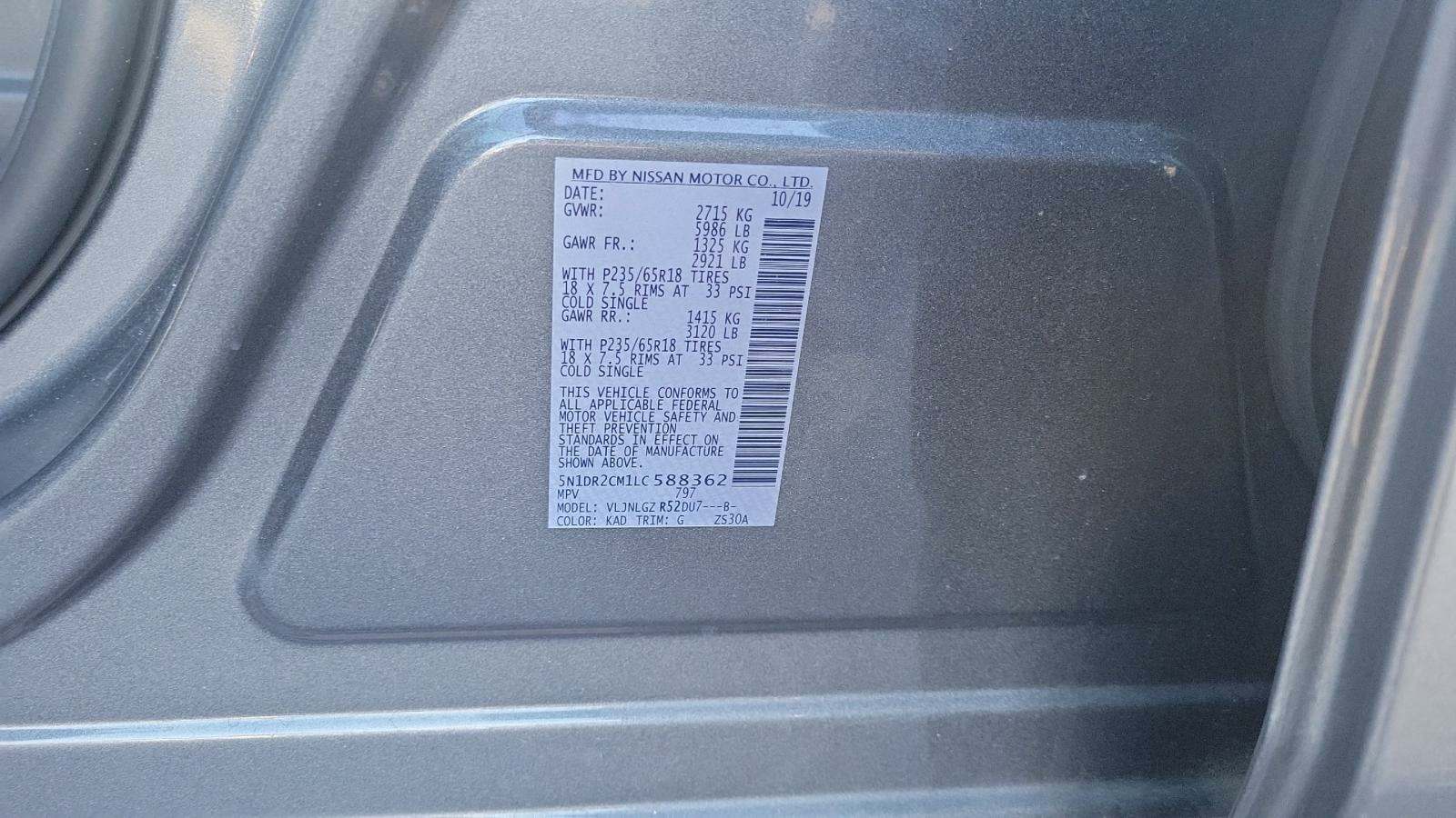 2020 Nissan Pathfinder SL AWD