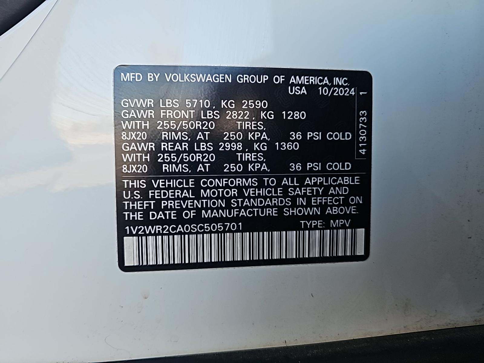 2025 Volkswagen Atlas 2.0T SE FWD