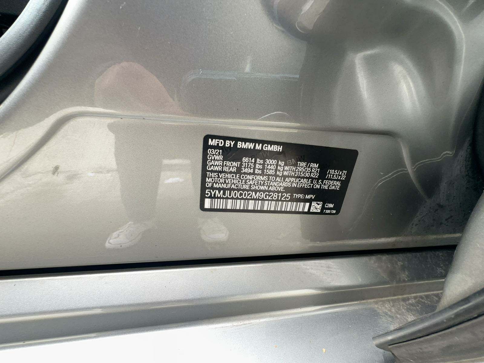 2021 BMW X5 M X5 M 4D SUV AWD