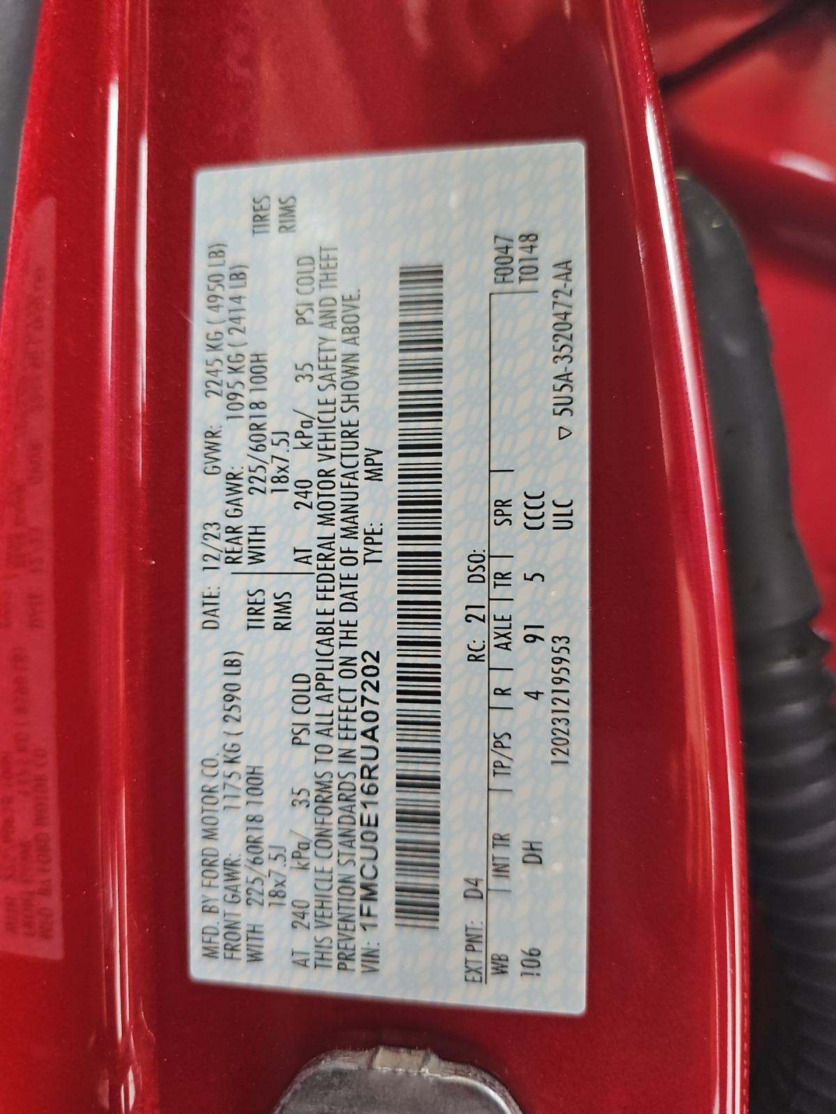 2024 Ford Escape Plug-In Hybrid FWD