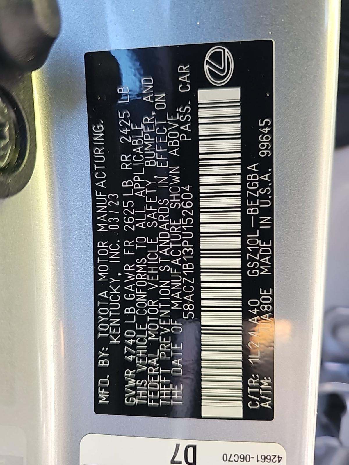 2023 Lexus ES ES 350 FWD