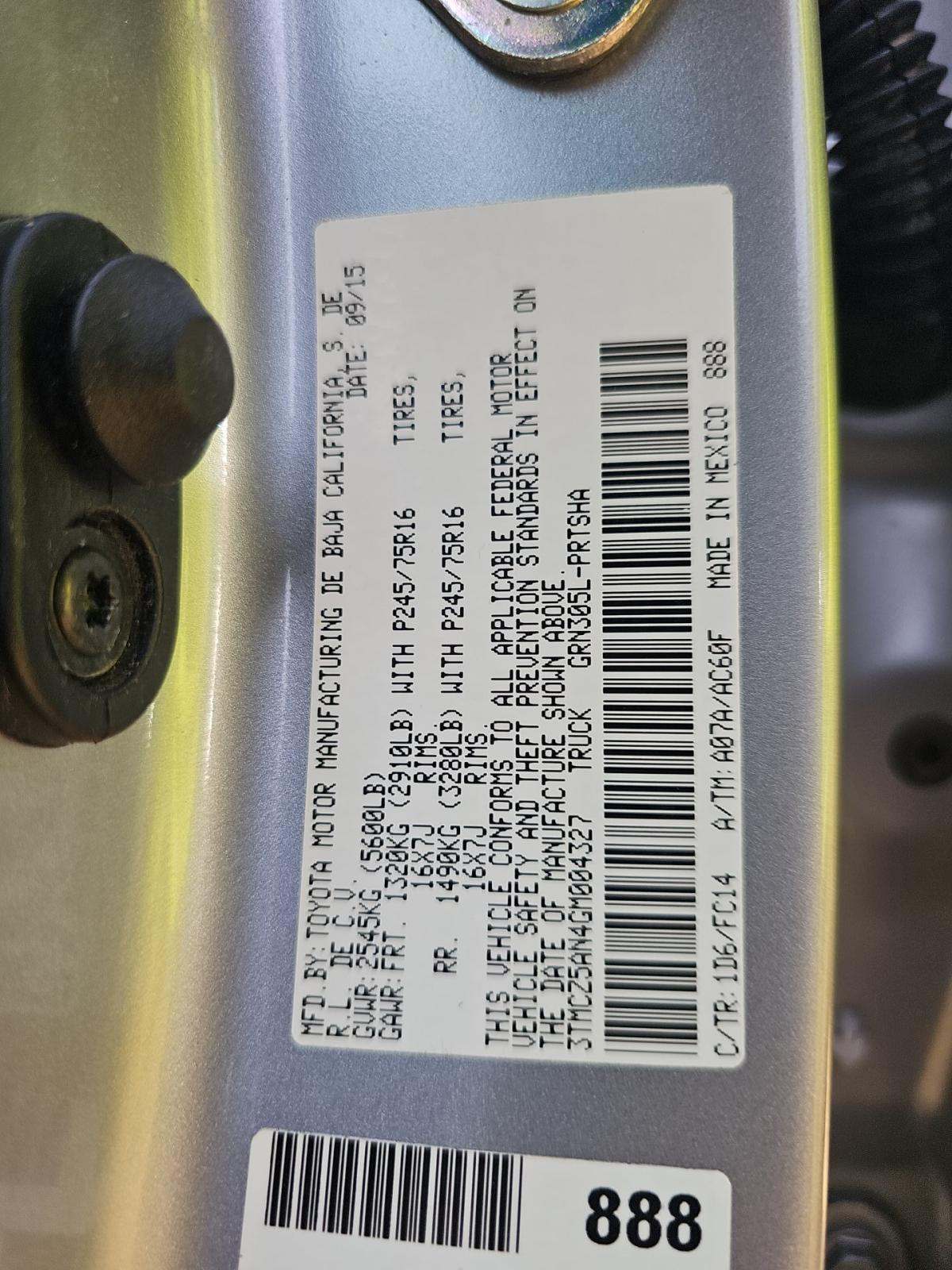 2016 Toyota Tacoma SR5 AWD