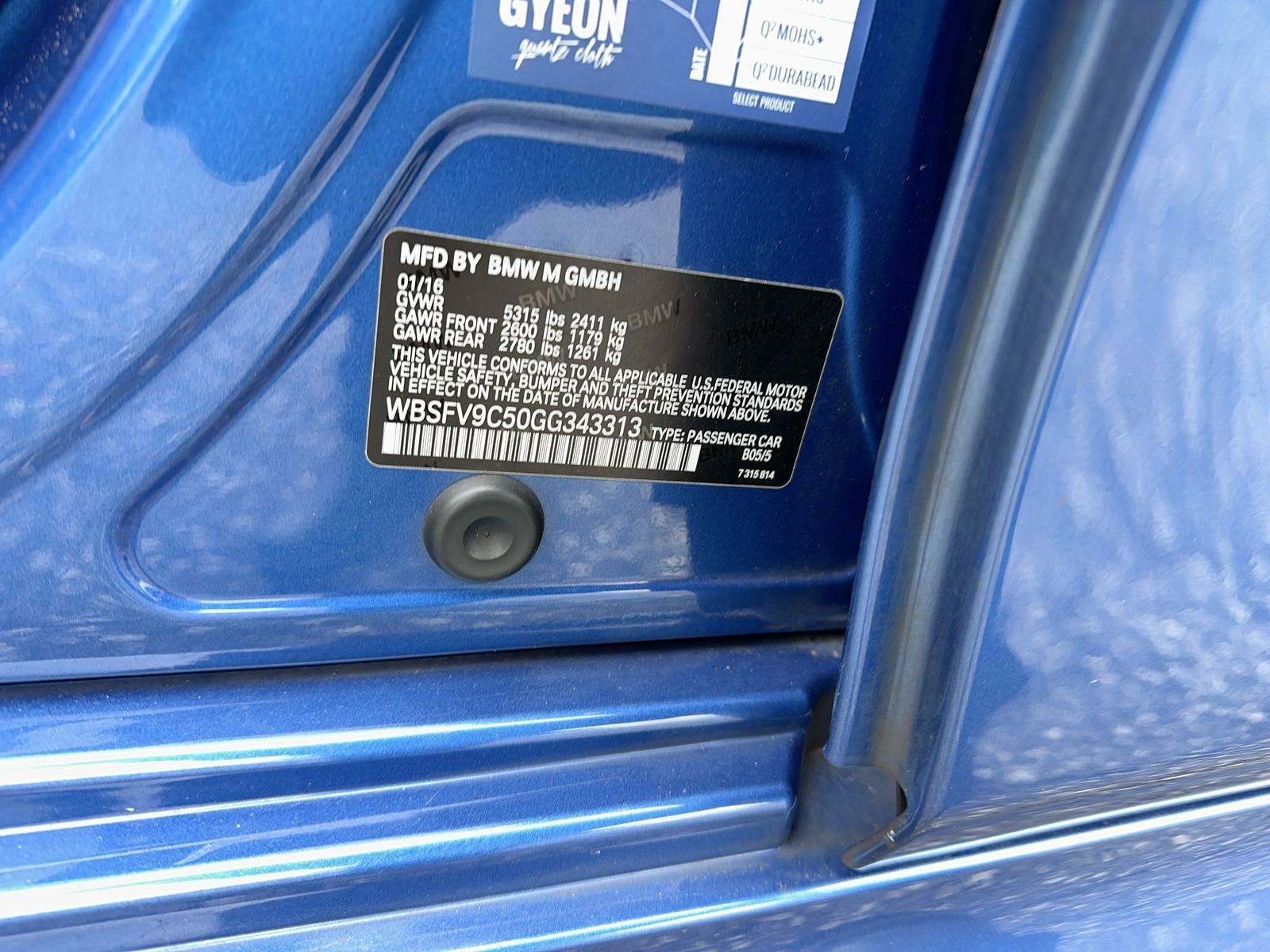 2016 BMW M5 Base RWD