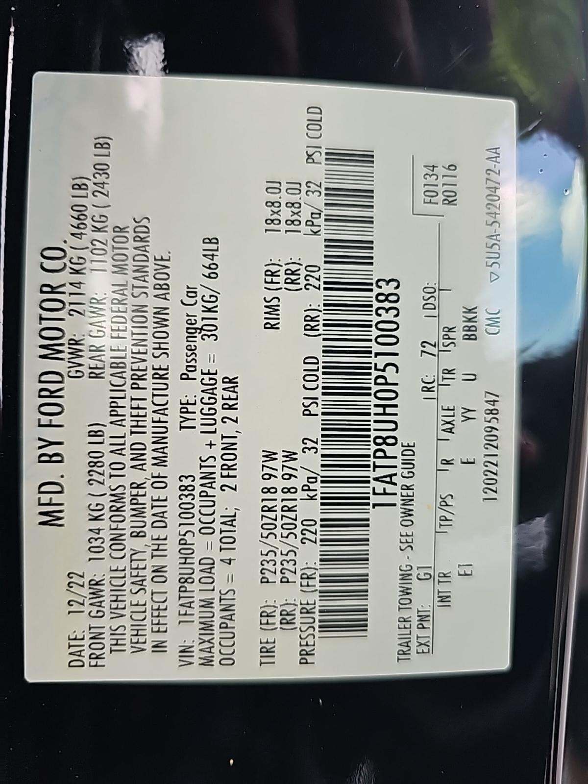 2023 Ford Mustang EcoBoost Premium RWD