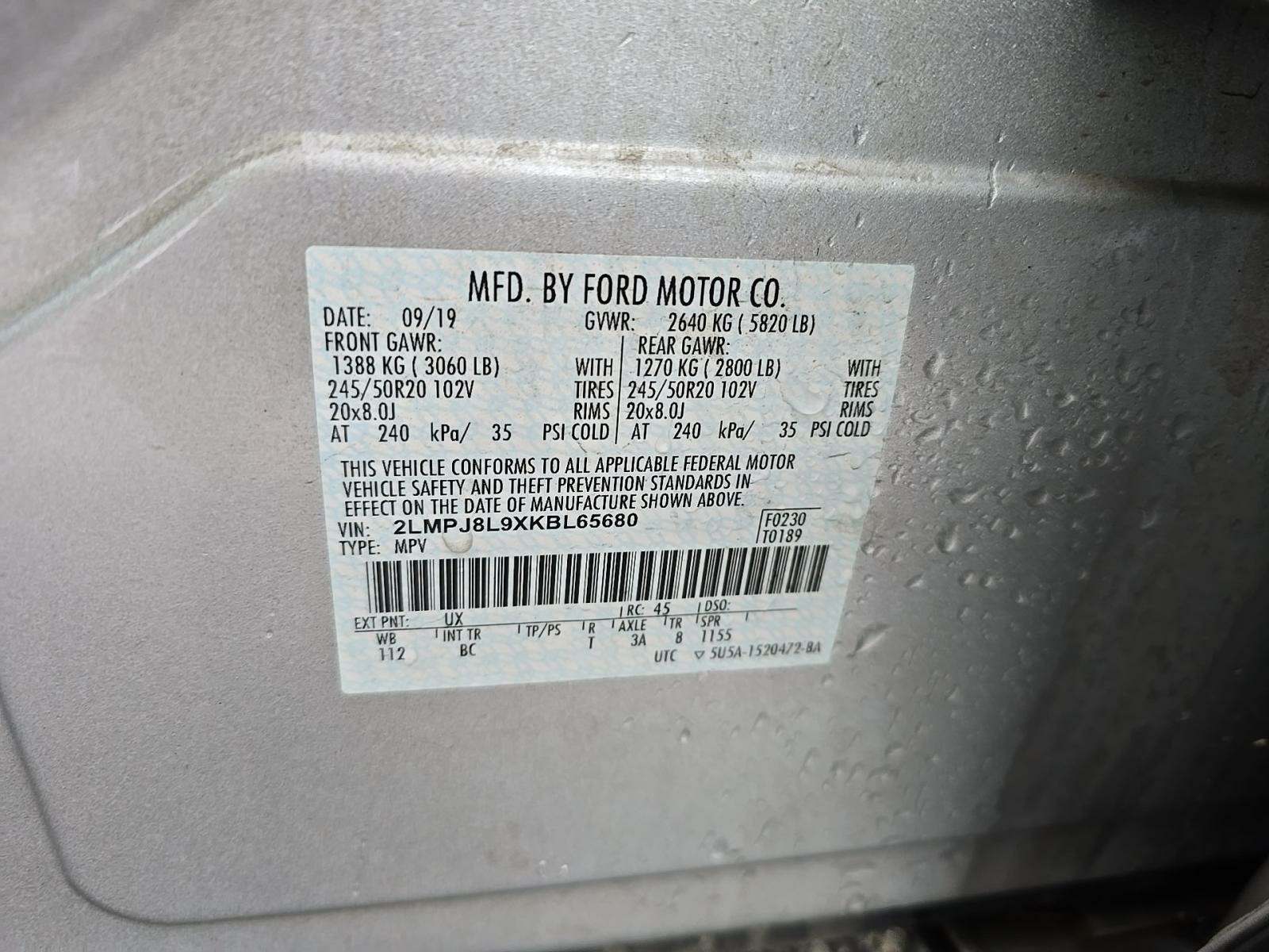 2019 Lincoln Nautilus Reserve AWD