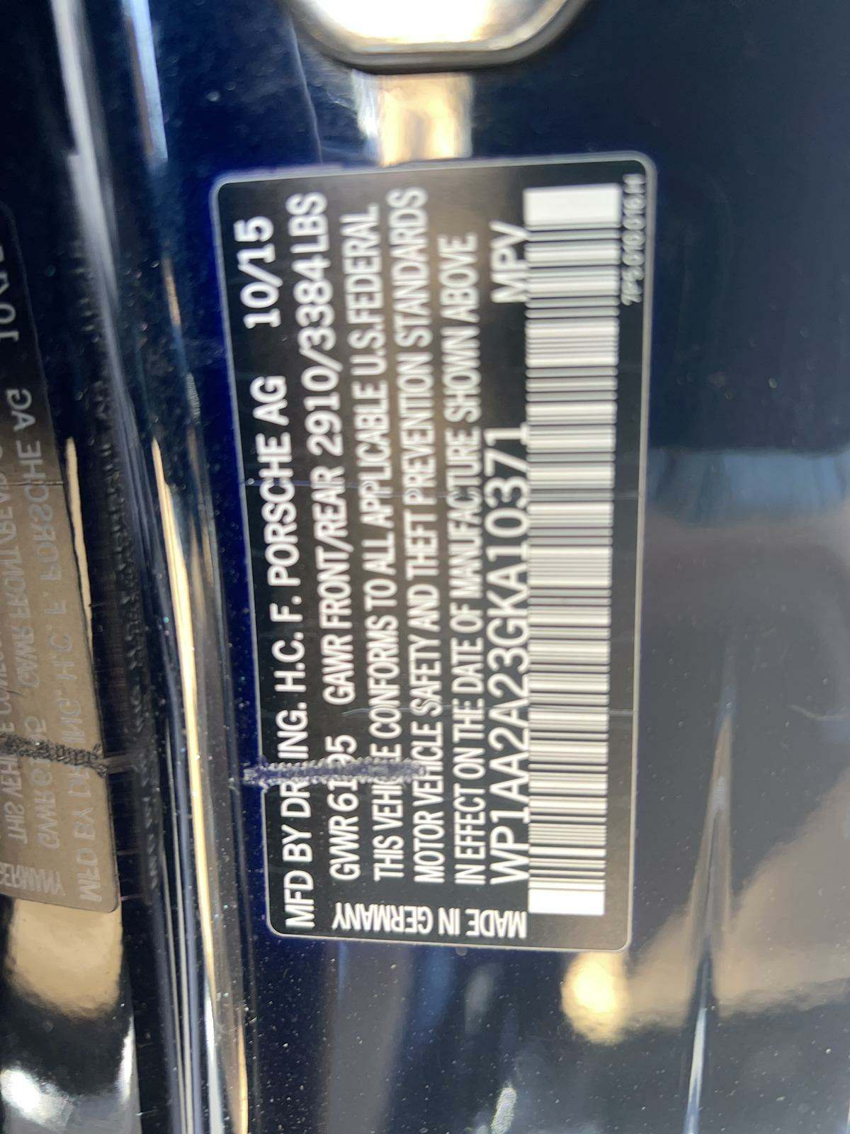 2016 Porsche Cayenne 4D SUV 3.6L AWD