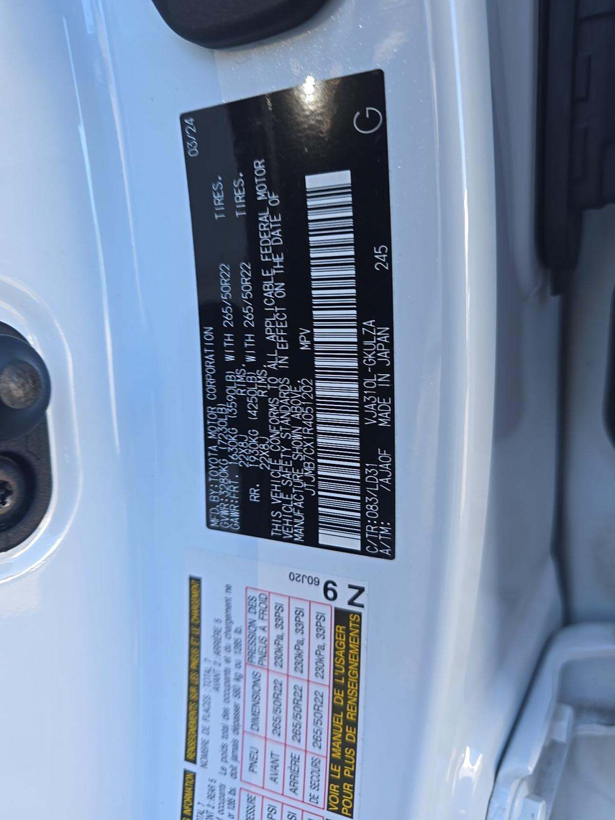 2024 Lexus LX LX 600 F SPORT AWD