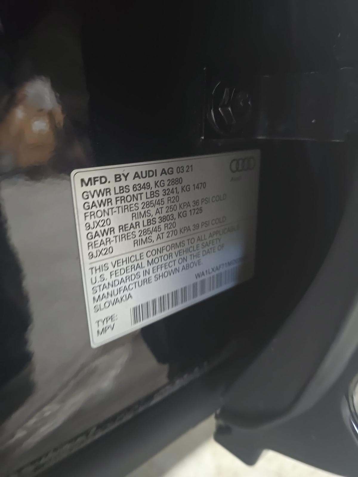 2021 Audi Q7 3.0T Premium Plus AWD