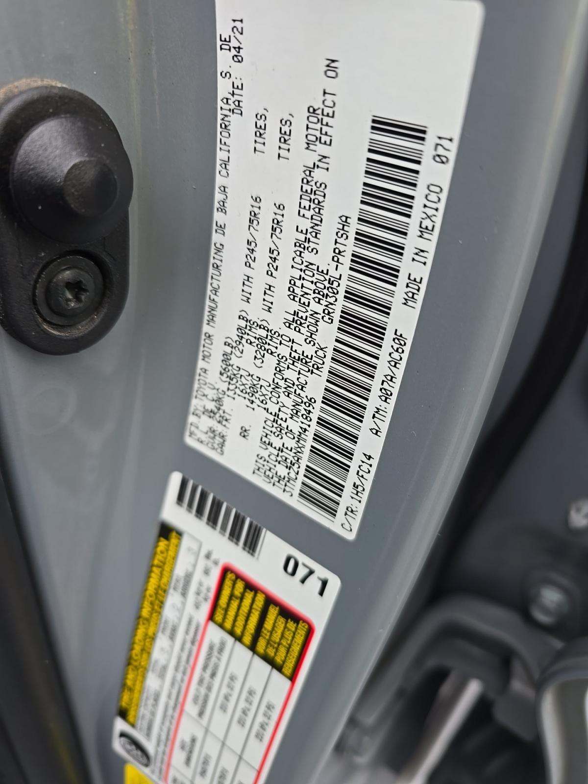 2021 Toyota Tacoma SR5 AWD