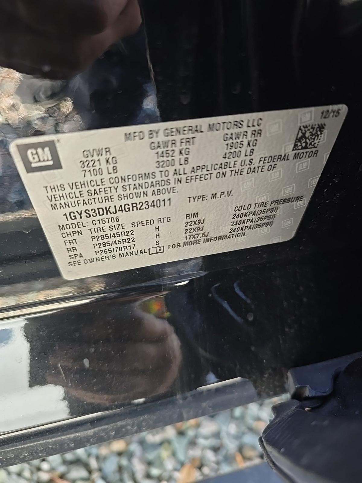 2016 Cadillac Escalade Platinum RWD