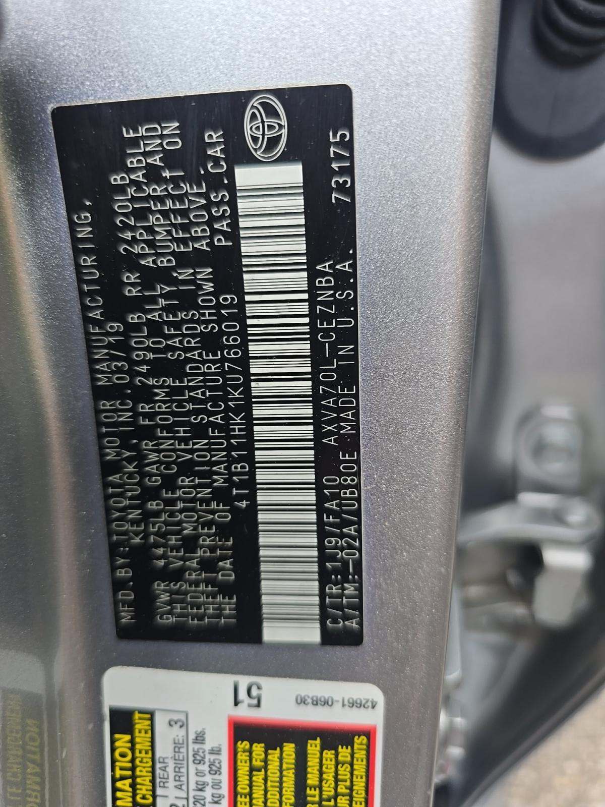 2019 Toyota Camry LE FWD