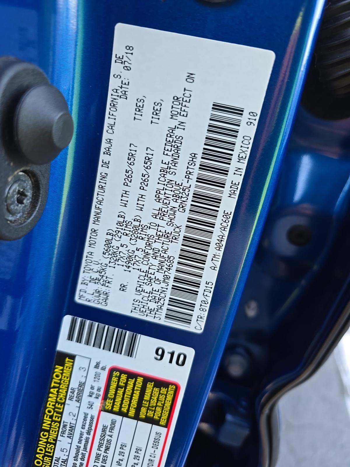 2018 Toyota Tacoma TRD Sport RWD