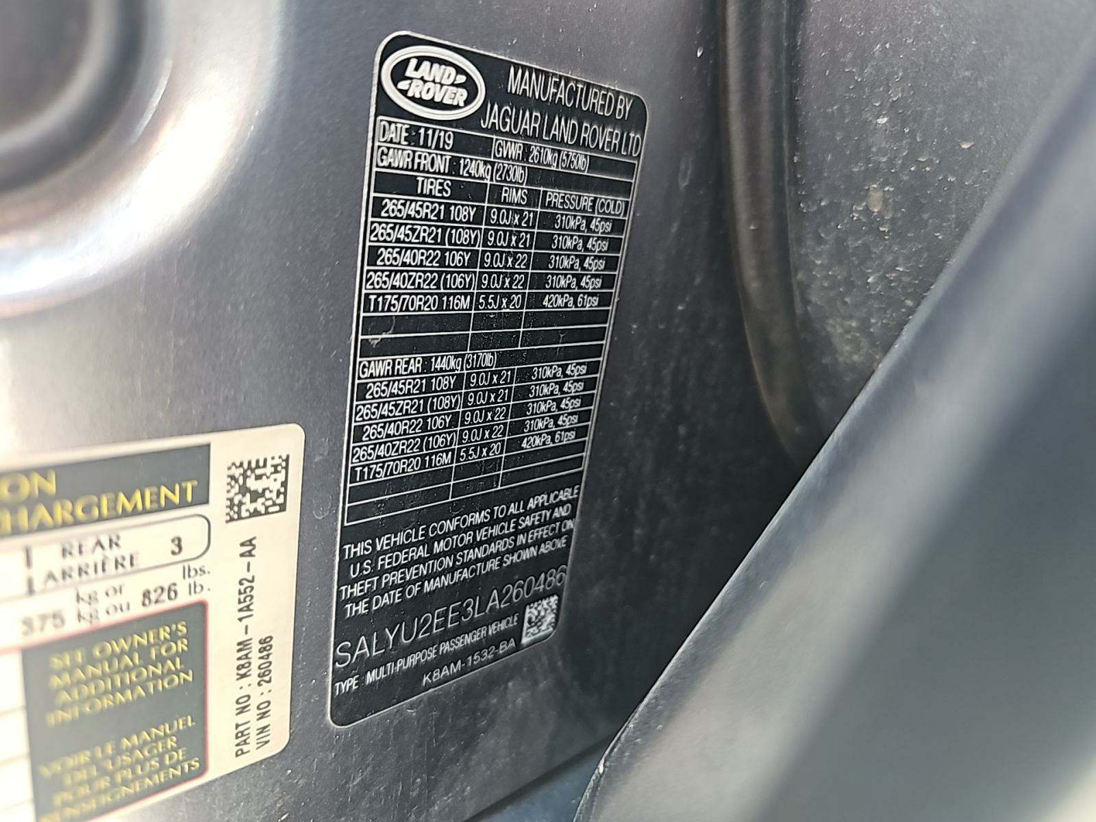 2020 Land Rover Range Rover Velar SVAutobiography Dynamic AWD