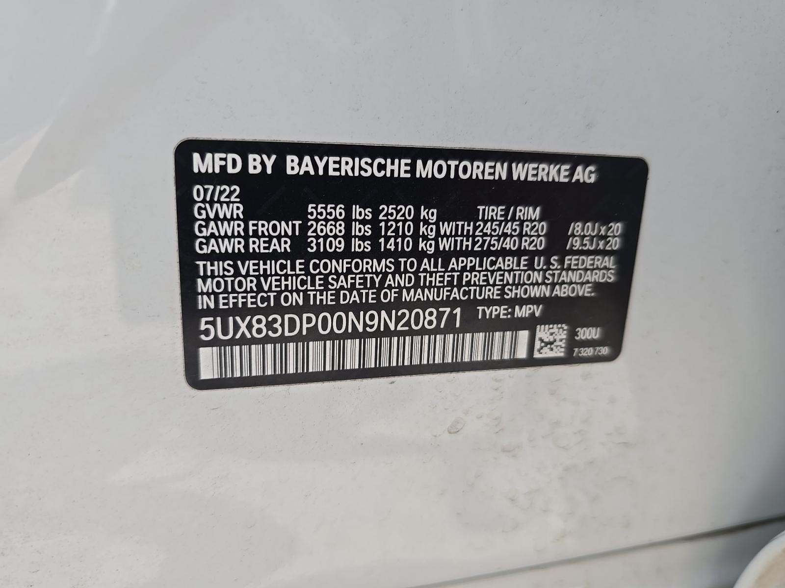 2022 BMW X3 M40i AWD