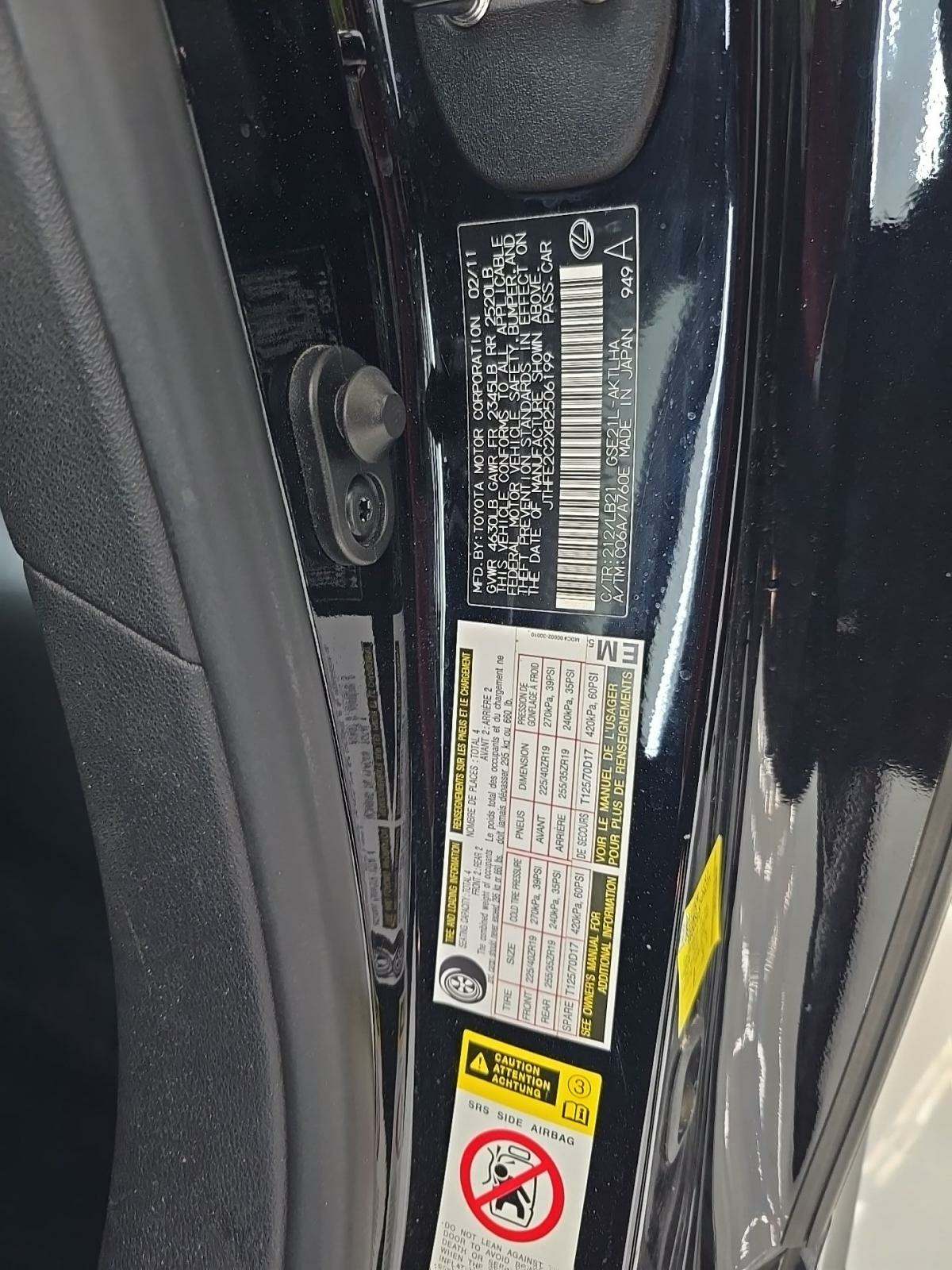 2011 Lexus IS IS 350C RWD