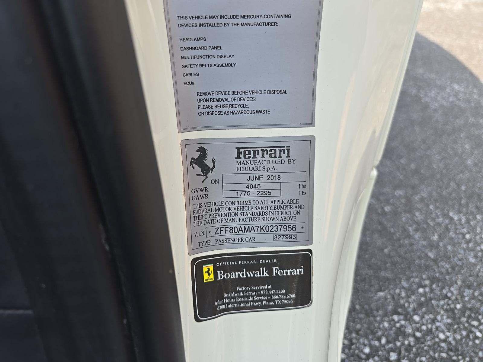 2019 Ferrari 488 Base RWD