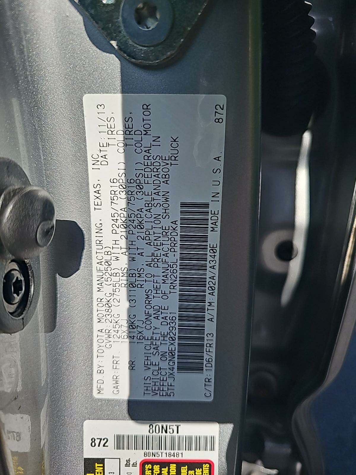 2014 Toyota Tacoma PreRunner RWD