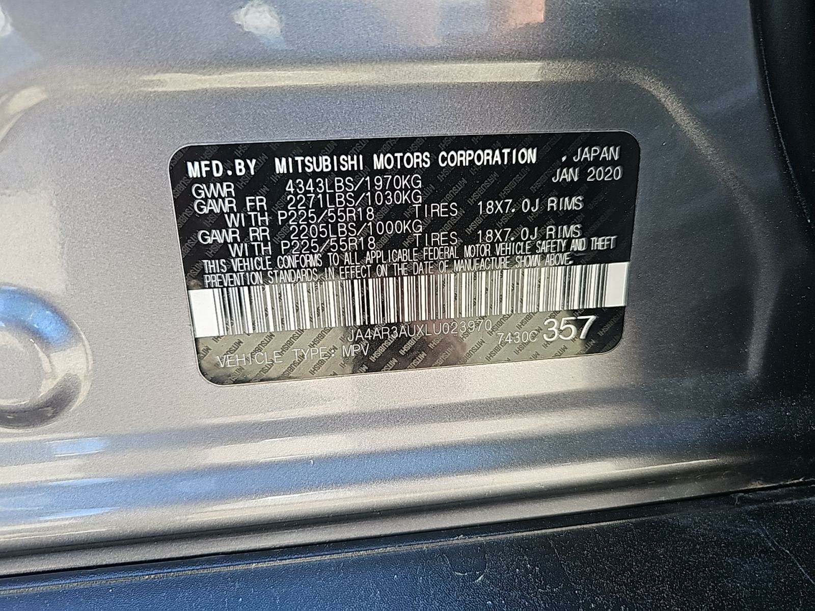 2020 Mitsubishi Outlander Sport SE AWD