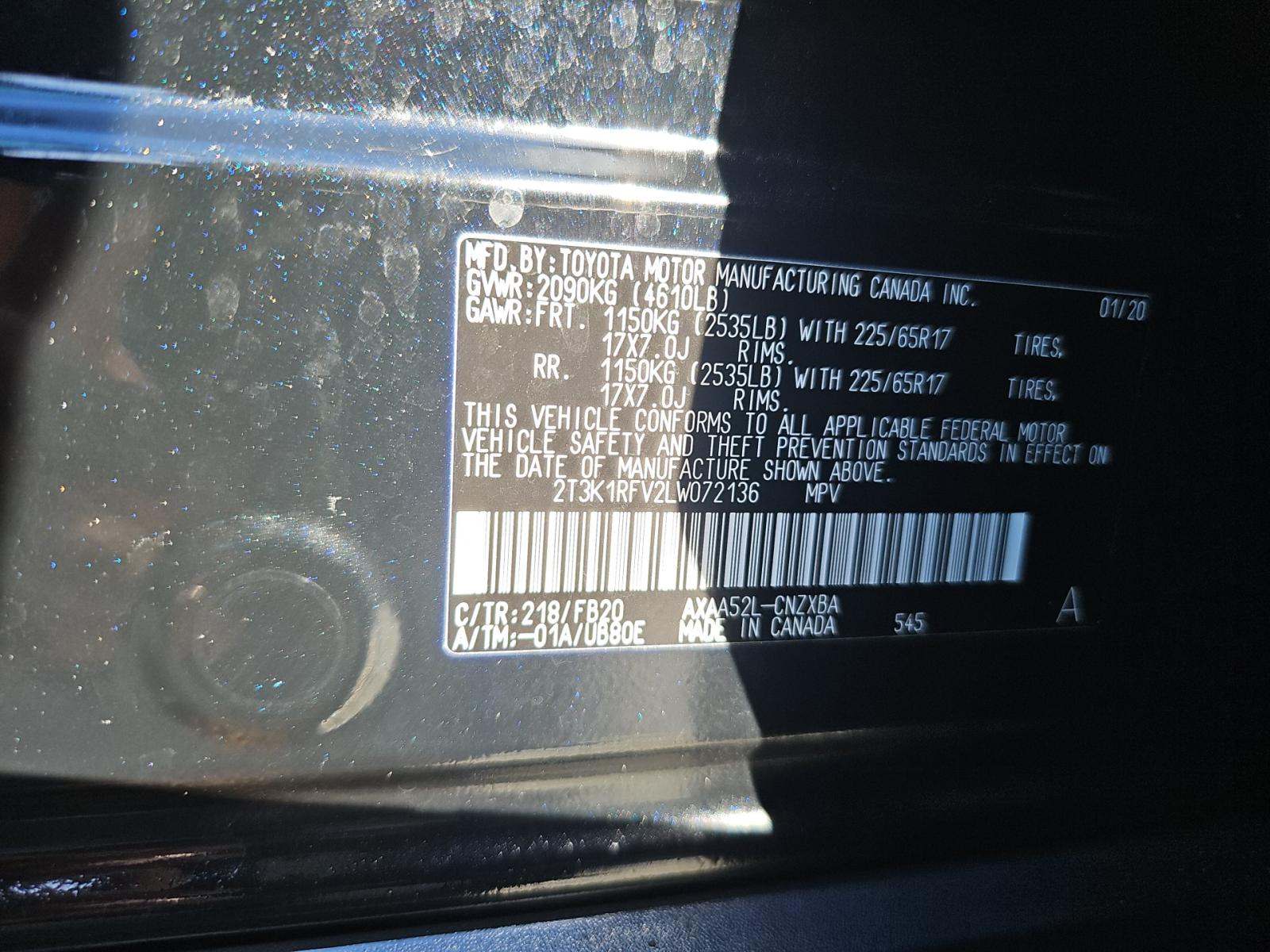 2020 Toyota RAV4 LE FWD