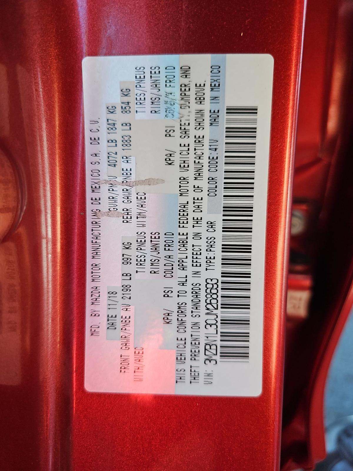 2018 MAZDA MAZDA3 Touring FWD