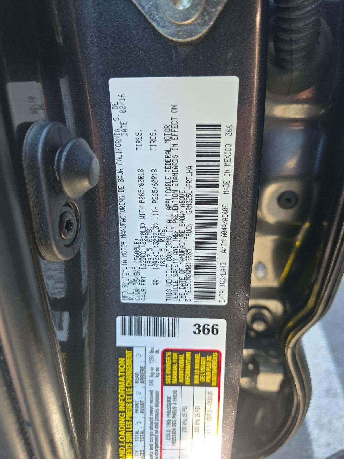 2016 Toyota Tacoma Limited RWD