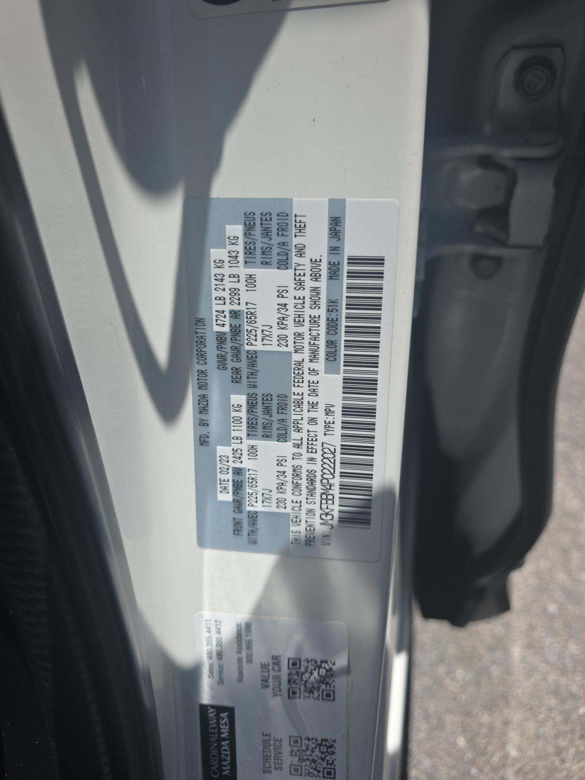 2023 MAZDA CX-5 2.5 S Select Package AWD