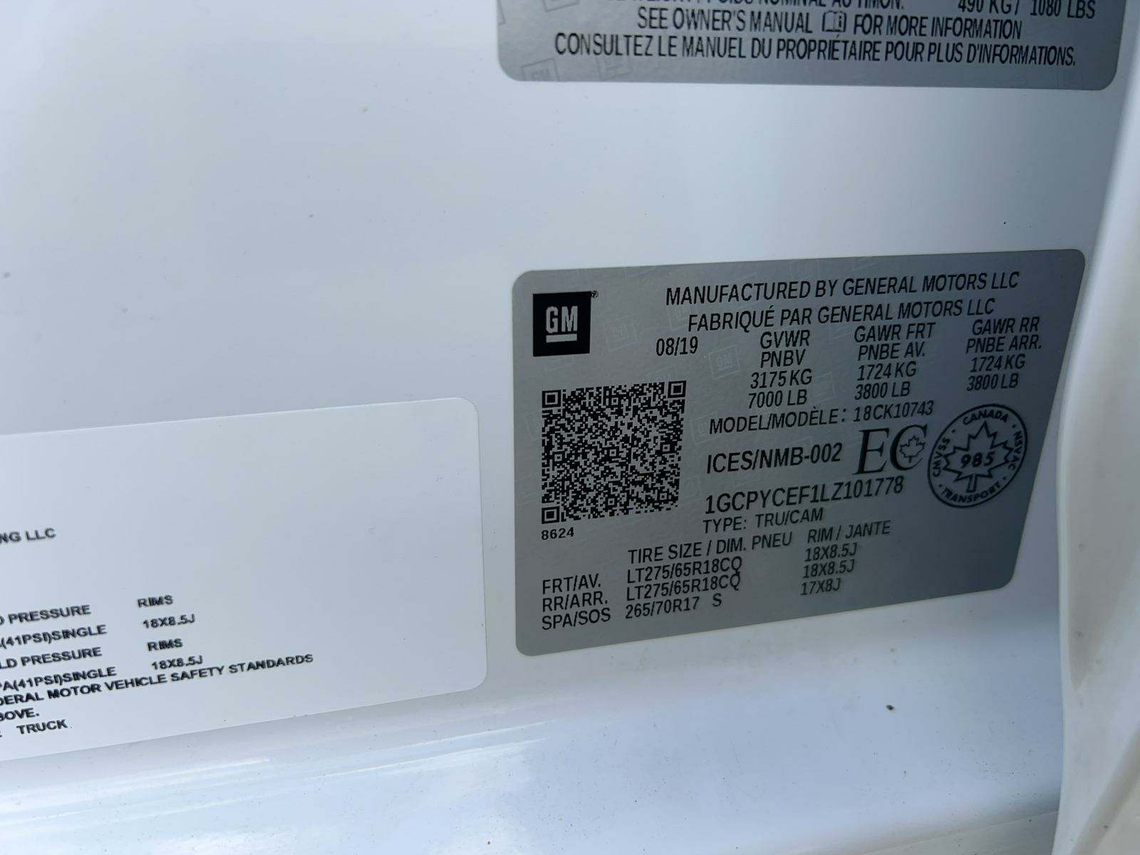 2020 Chevrolet Silverado 1500 Custom Trail Boss AWD