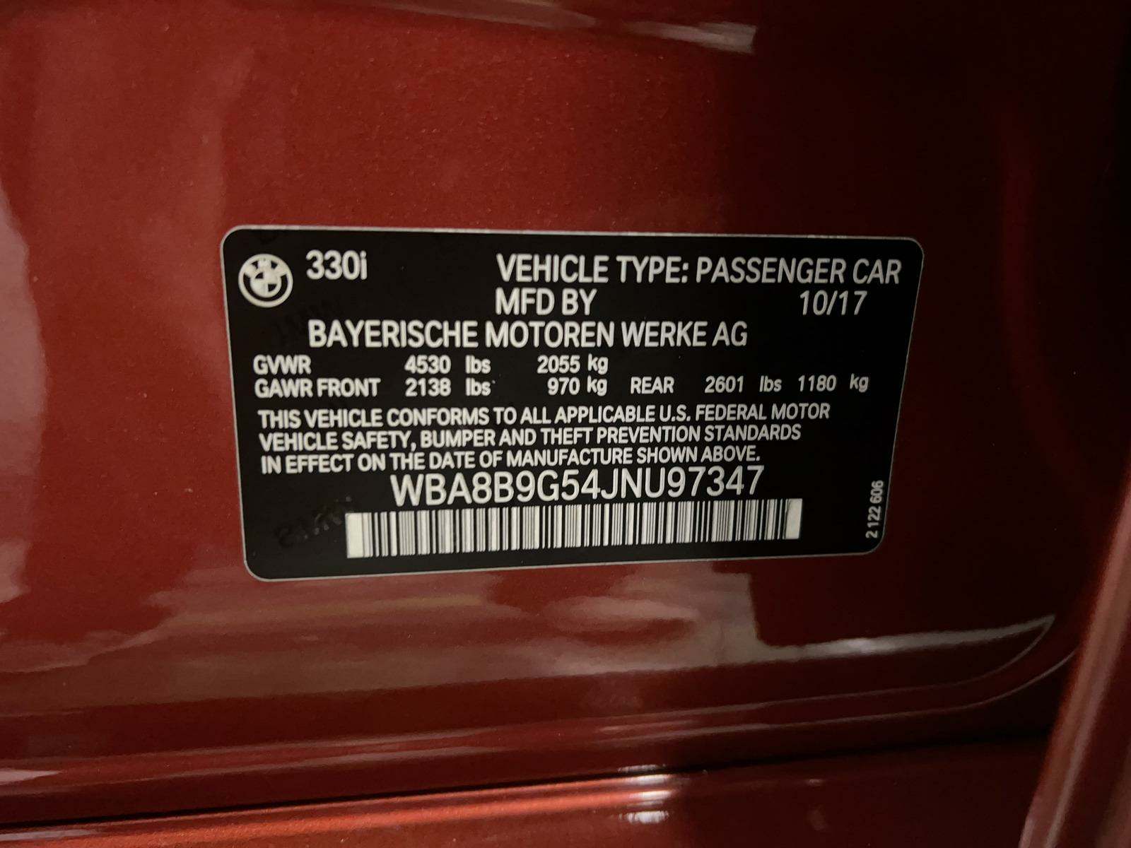 2018 BMW 3 Series 330i M SPORT LINE RWD