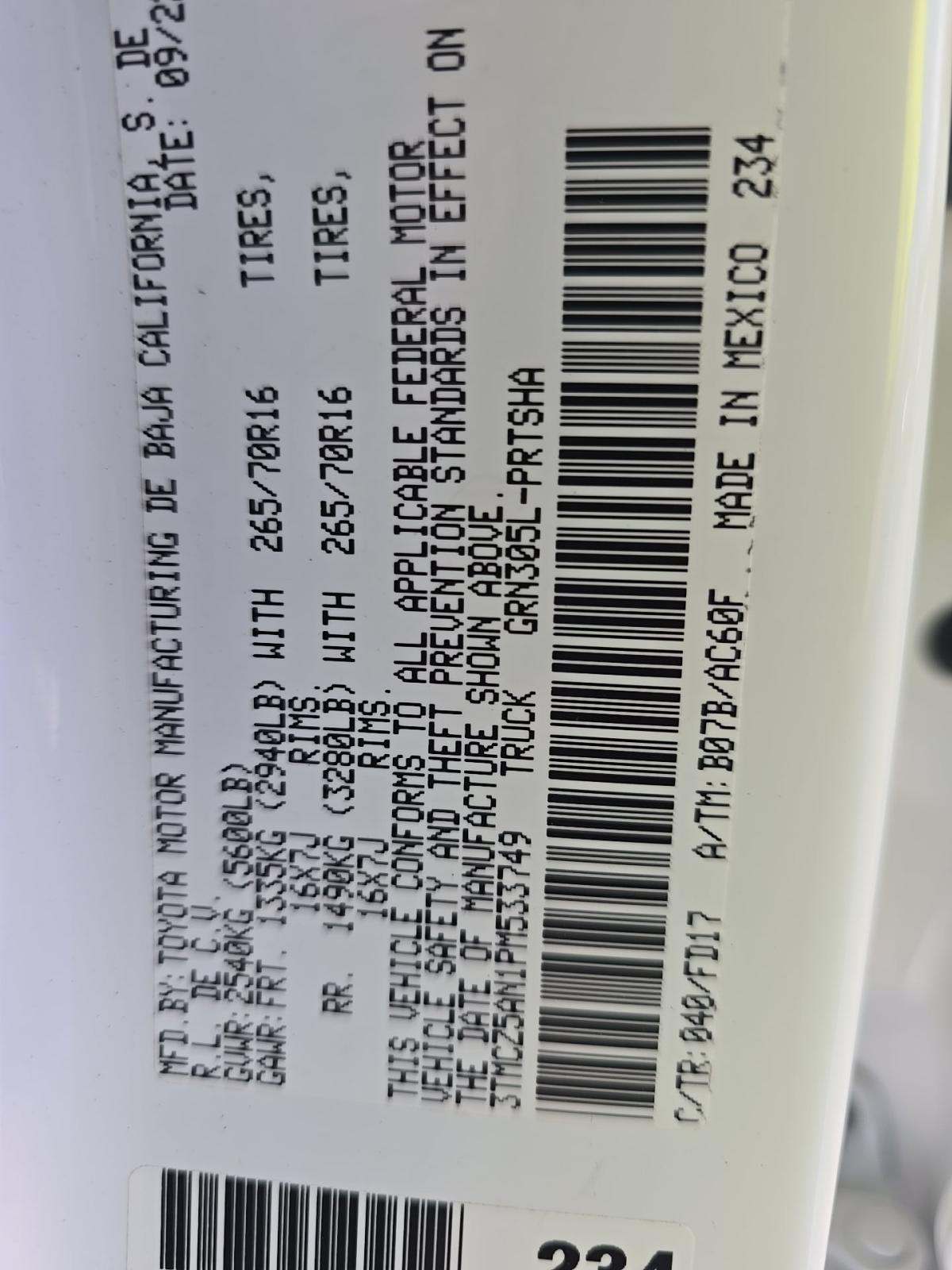 2023 Toyota Tacoma TRD Off-Road AWD