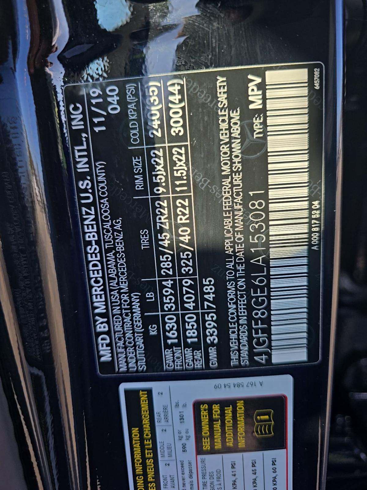 2020 Mercedes-Benz GLS GLS 580 AWD