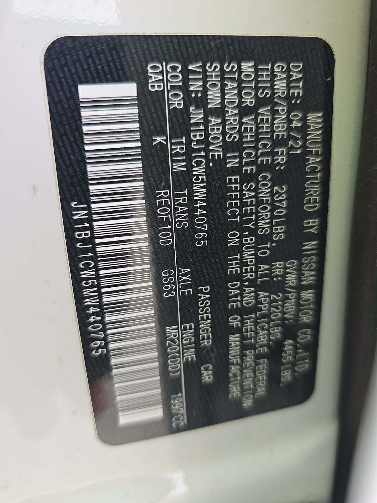 2021 Nissan Rogue Sport SL AWD